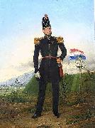 unknow artist Oil painting with an officer of the KNIL, the Royal Dutch East Indies Army. USA oil painting artist